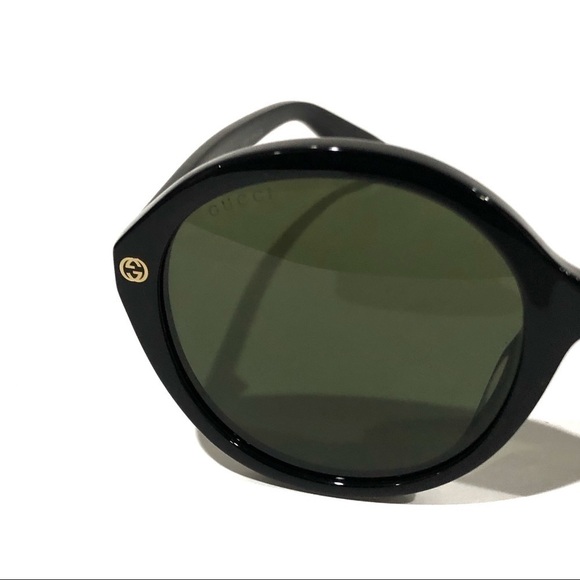 New & Authentic Gucci Round Oversized Lens Black GG023S Sunglasses main image 12